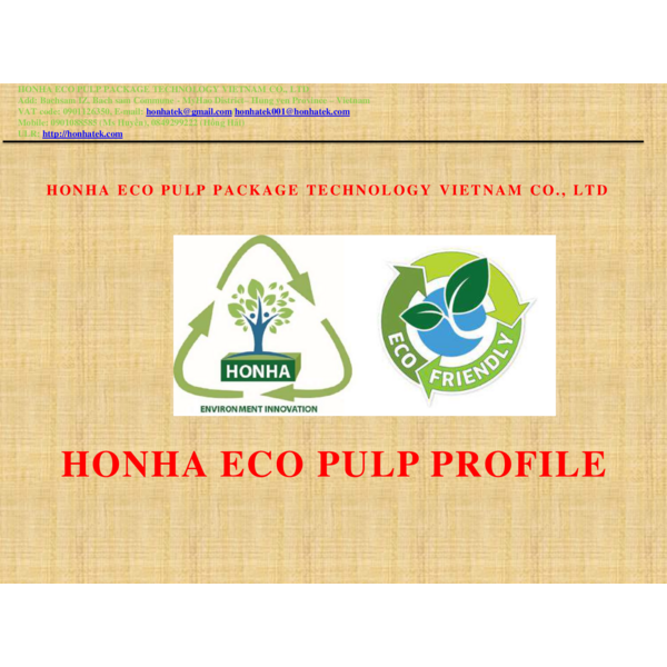 Công ty TNHH Công nghệ Đóng Gói Honha Eco Pulp Việt Nam