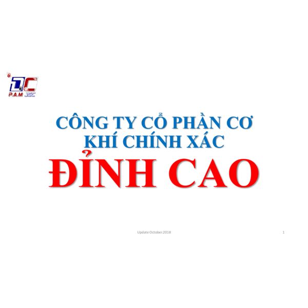 CÔNG TY CỔ PHẦN CƠ KHÍ CHÍNH XÁC ĐỈNH CAO