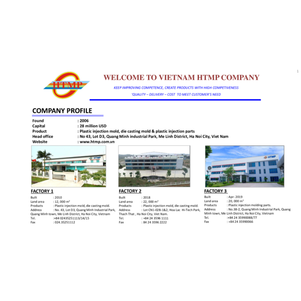 Công ty TNHH cơ khí HTMP Việt Nam
