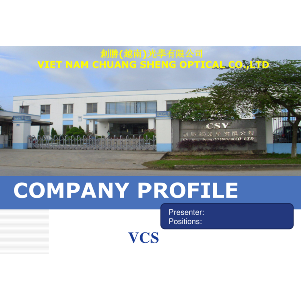 CHUANG SHENG - COMPANY PROFILE