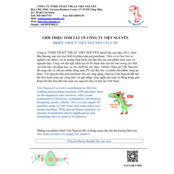 VINOSAUR - COMPANY PROFILE