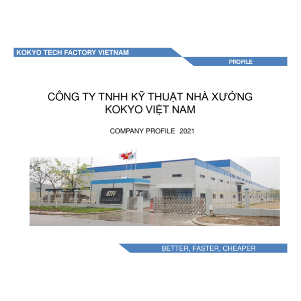 CÔNG TY TNHH KỸ THUẬT NHÀ XƯỞNG KOKYO VIỆT NAM