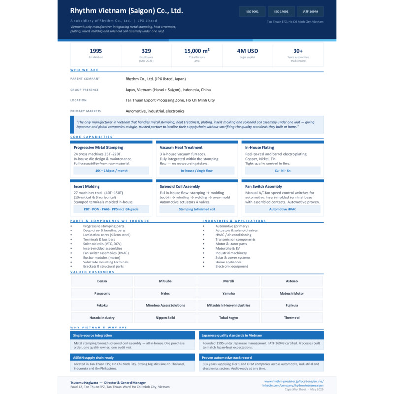 RVS Capability Sheet 2026