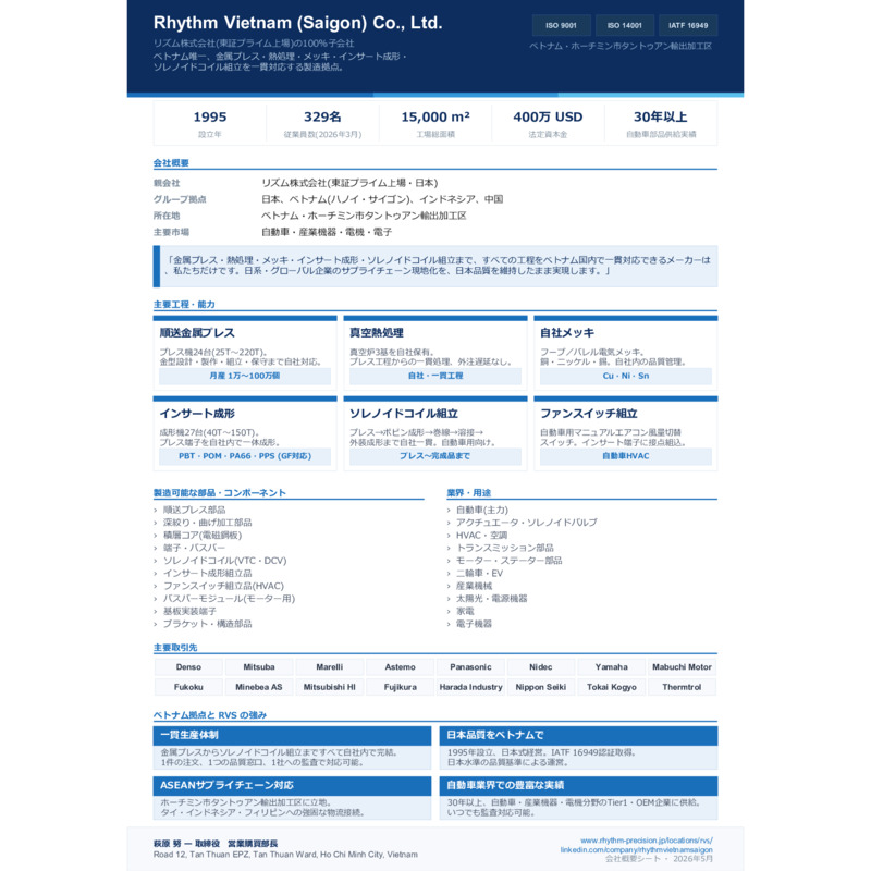 RVS会社概要シート2026