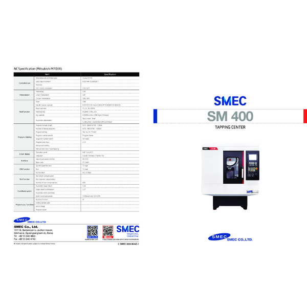 SMEC SM400 Tapping center