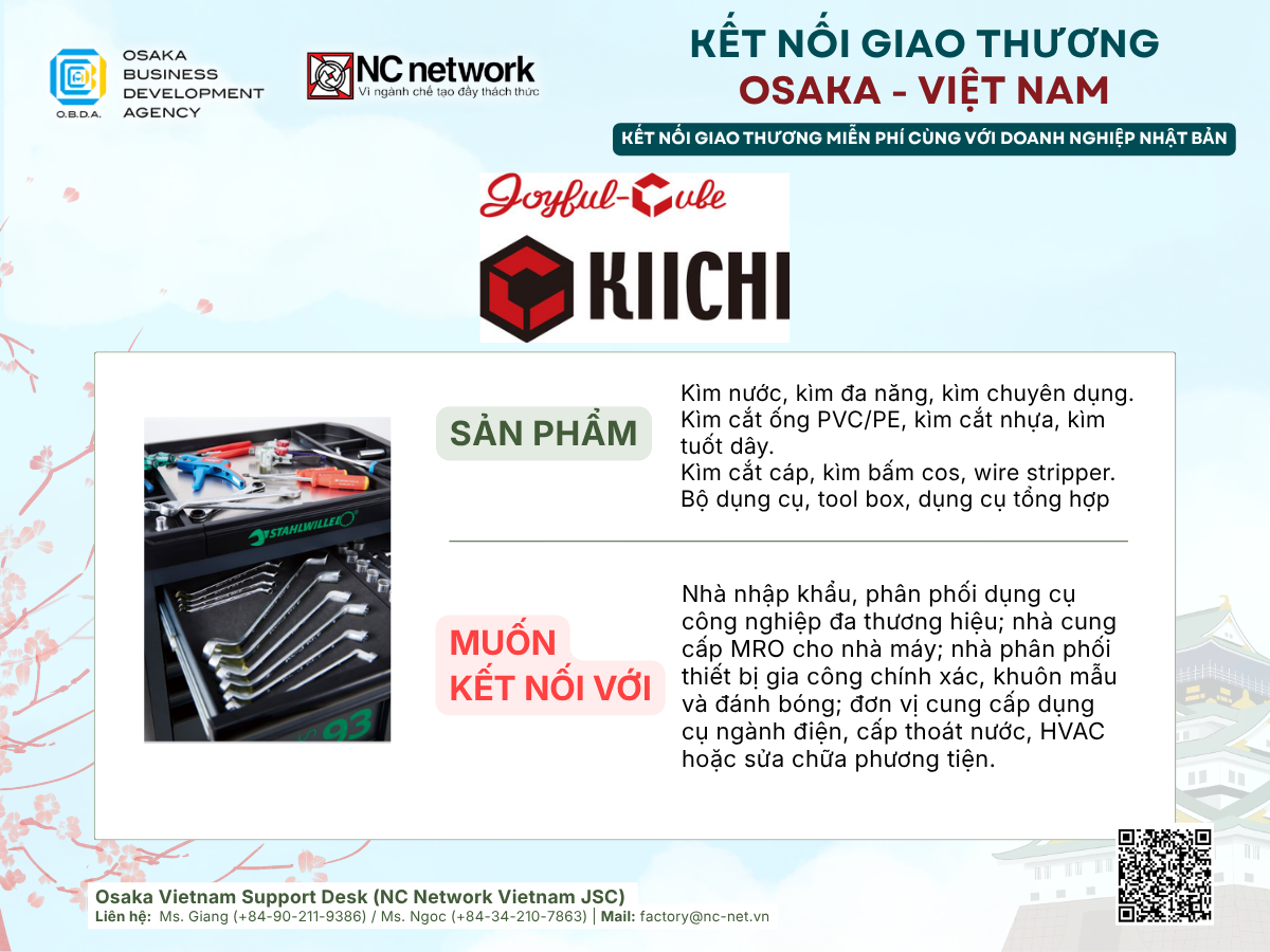 [OSAKA MATCHING] THE KIICHI TOOLS CO., LTD. – 日本のマルチブランド工業用工具サプライヤー