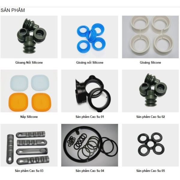 Linh kiện, sản phẩm cao su & Silicone