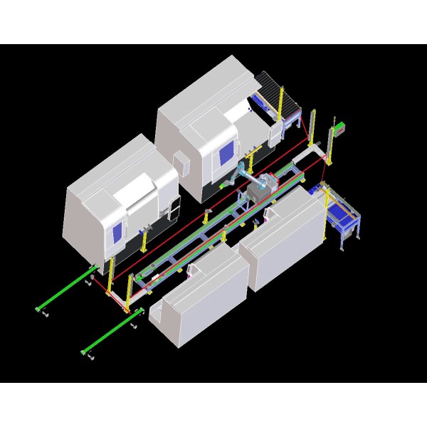 Hệ thống Robot Load/Unload máy gia công