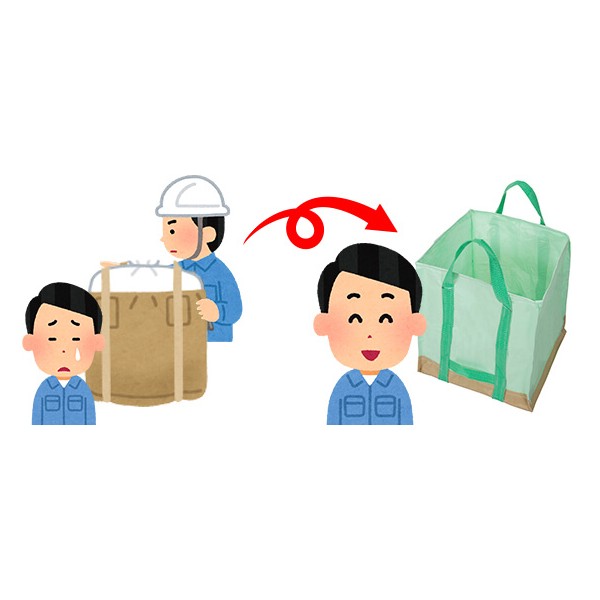 超大型フレコンバッグと自立型フレコンバッグによる迅速な輸送と効率的な回収