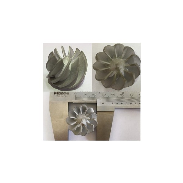 Casting of pump impellers, turbine blades, and pump parts