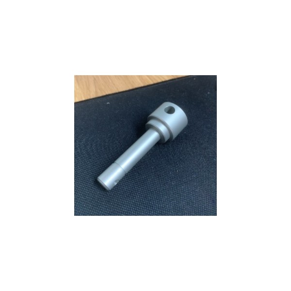 Turning shaft, silver, threaded parts