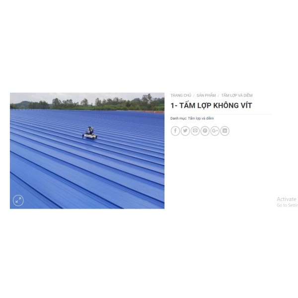 1- TẤM LỢP KHÔNG VÍT