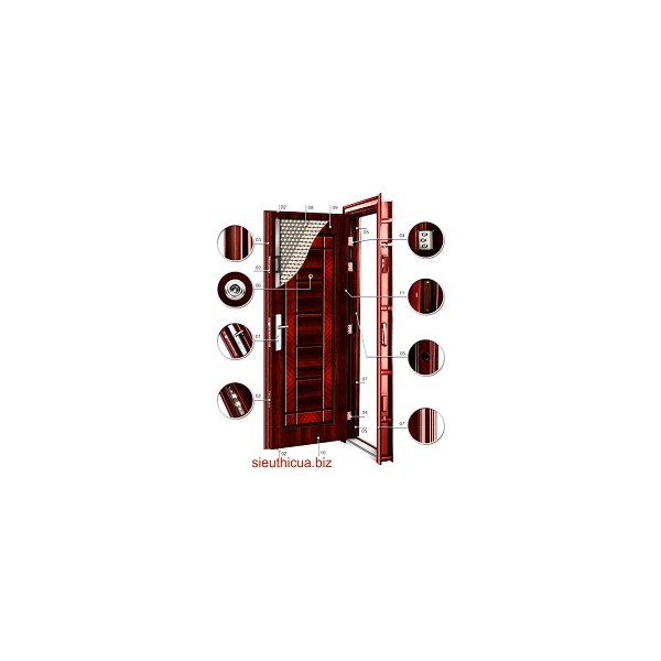 Wood grain steel door