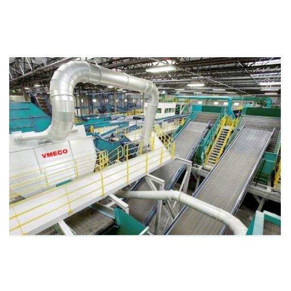 Mixed waste sorting line