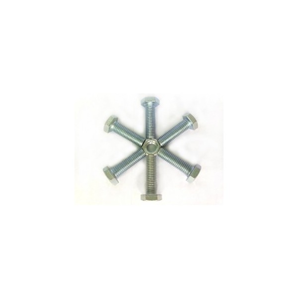 White plated bolt