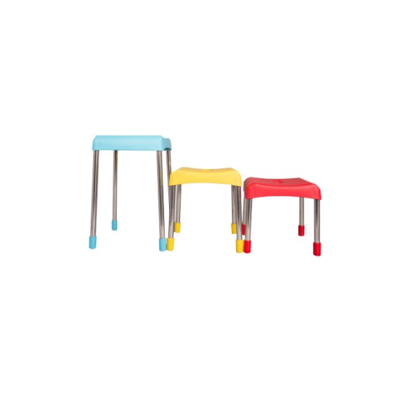 Square chair with stainless steel legs