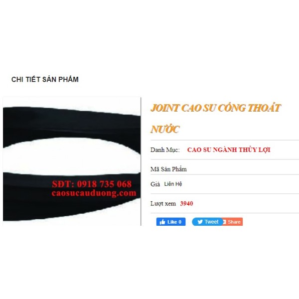 JOINT CAO SU CỐNG THOÁT NƯỚC