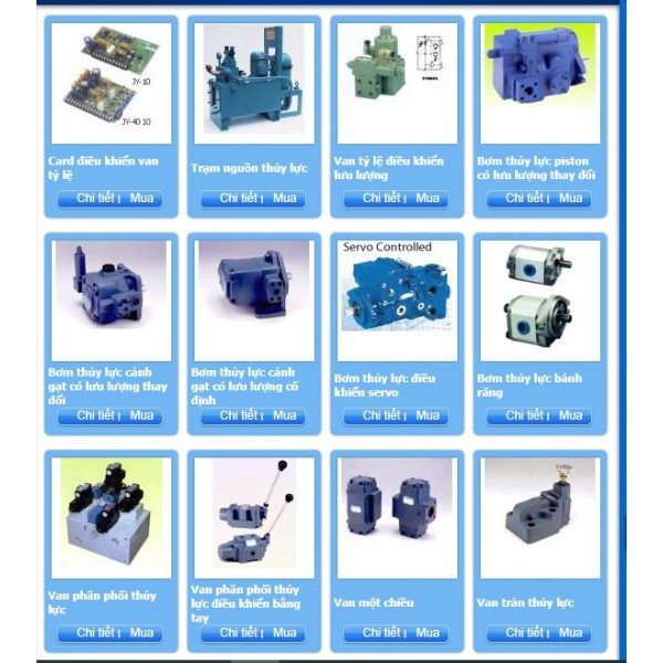 Linh kiện thủy lực, thiết bị thủy lực