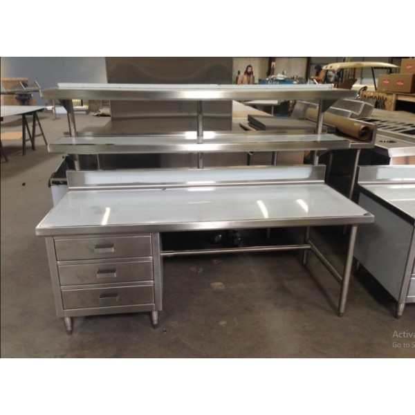 Bàn Thao Tác Inox Có Ngăn Kéo