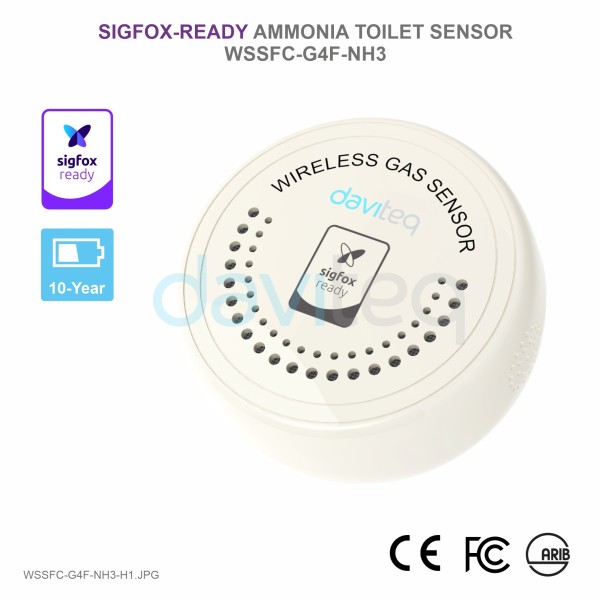Sigfox sensor for measuring NH3 and H2S gas in toilets