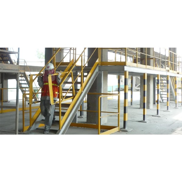 Working platform, handrails, stair railings