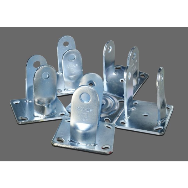 Blue and white zinc-plated fork