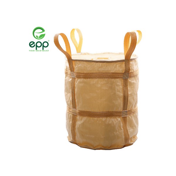 Bao dệt PP FIBC tròn trọng tải 500kg 700kg 1000kg nắp nạp