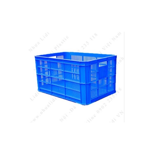 Empty plastic crate