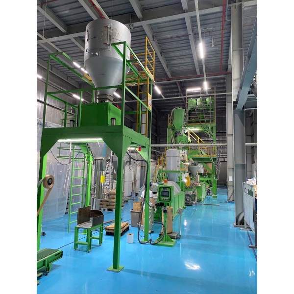 Resin pellet recycling using a compounding pelletizing extrusion line 【SDGs】