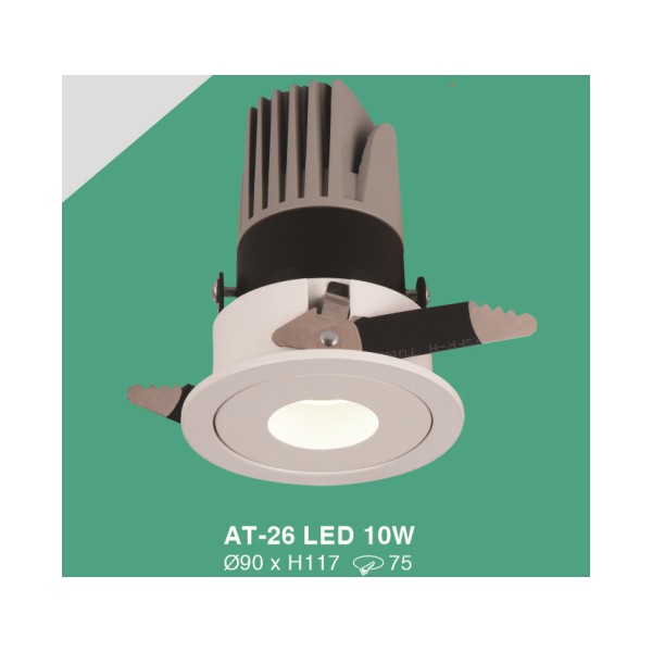 10w LED âm trần cao cấp góc nghiêng AT26 Hufa