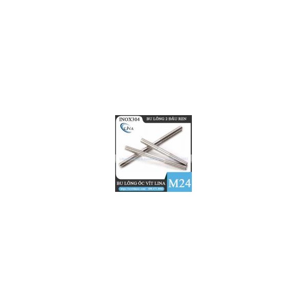 M24 Stainless Steel Double Head Bolt 304