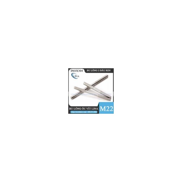 M22 Stainless Steel Double Head Bolt 304