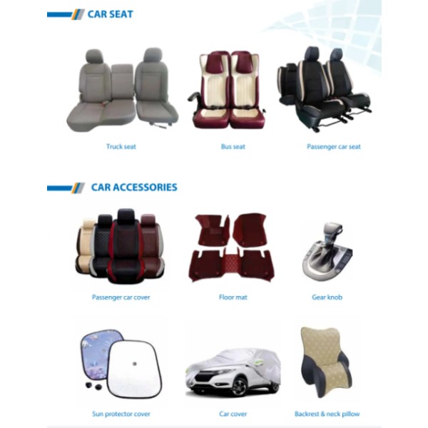 Truck - bus - passenger seats, car seat components, car accessories (gear knob & seat cover,steering wheel cover, oor mat...)