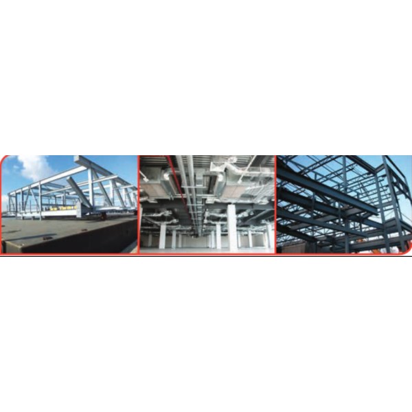 Pipe racks, supports for piping systems, steel structures