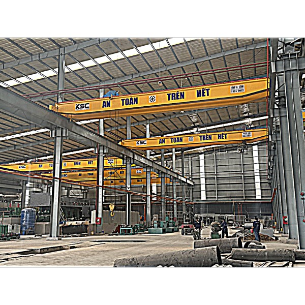 CẦU TRỤC DẦM ĐÔI 15 TẤN KHẨU ĐỘ 20M