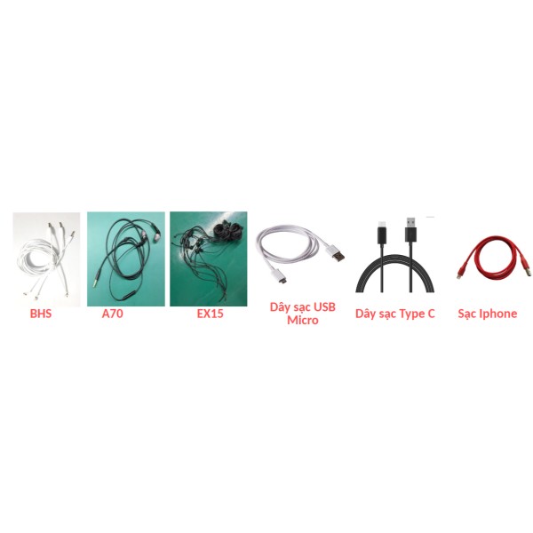Earphones, Charging cable