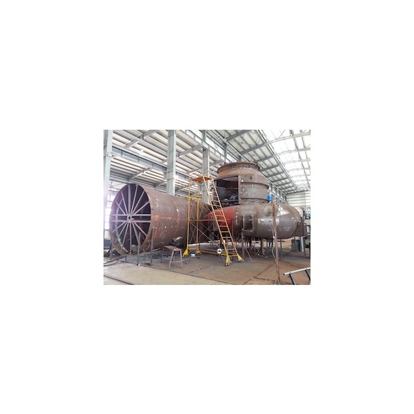 Structural welding, hydroelectric spiral casing assembly