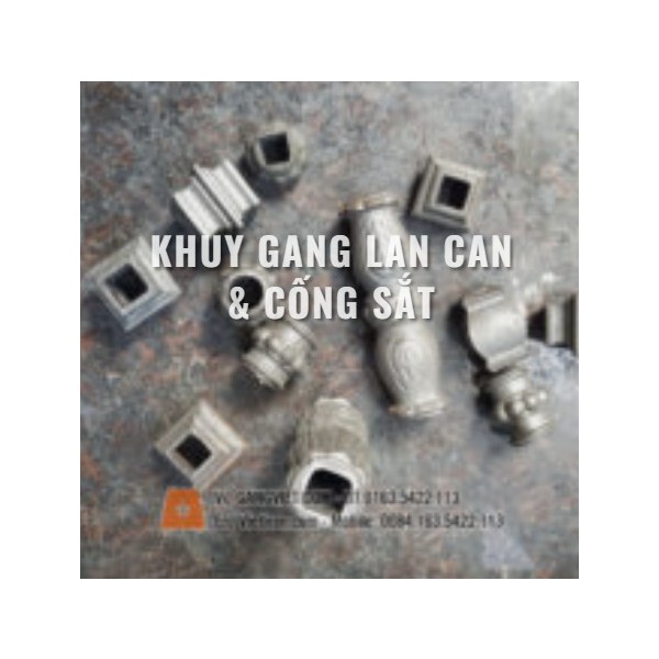Khuy gang lan can & cống sắt
