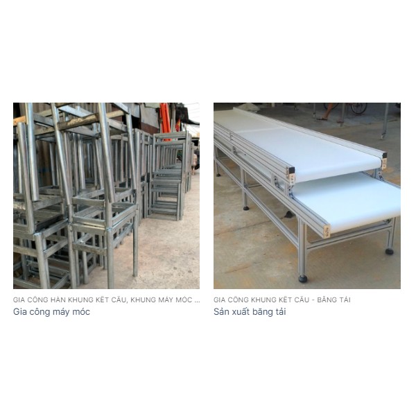 Processing of structural frames and conveyor belts