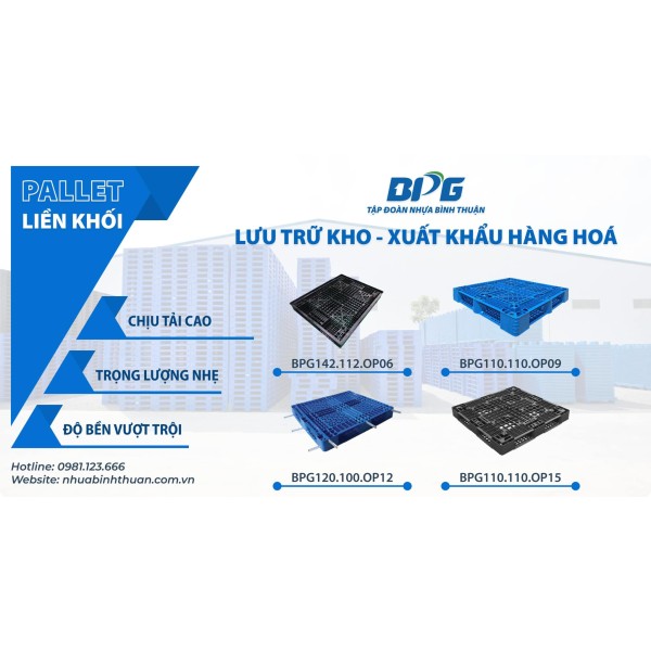 Pallet nhựa [Lưu kho-Xuất khẩu]