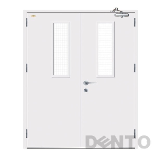 Fire-resistant steel door