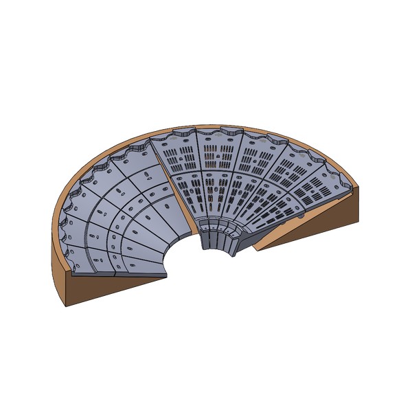 Máy nghiền bi tấm đỡ mangan