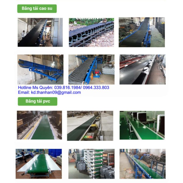 Dàn băng tải Cao su & PVC