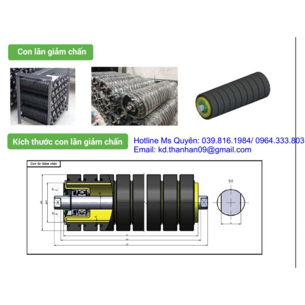 Rubber damping roller