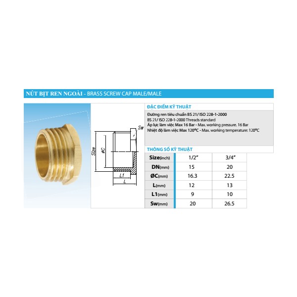 MH External Thread Plug