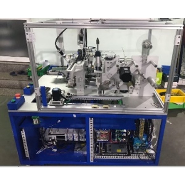 Automatic machine for attaching protective film