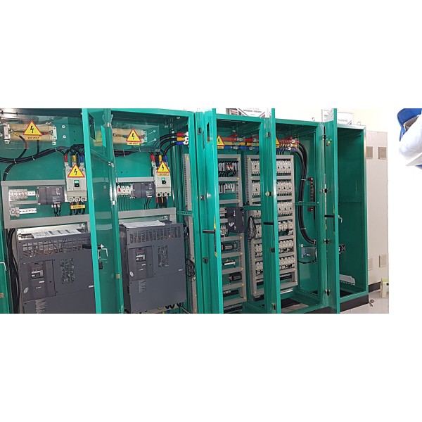 PLC-HMI, inverters control system