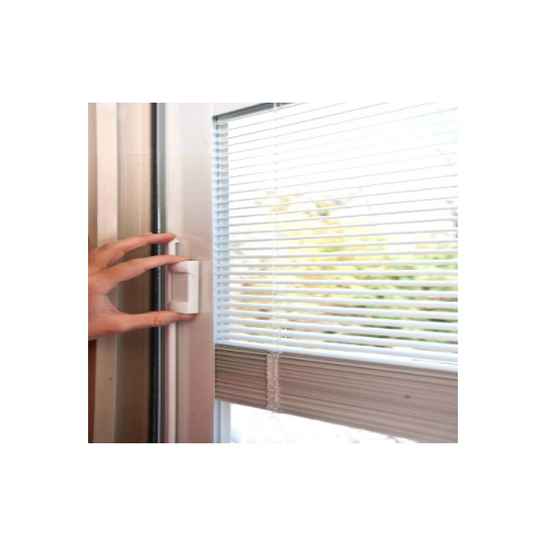 Aluminum shutter in glass