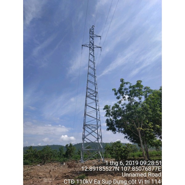 Power transmission steel pole