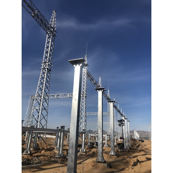 Equipment support steel columns